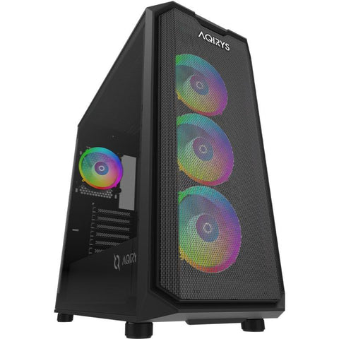 Carcasă AQIRYS Wezen PRO Mid Tower ARGB NEGRU, Tempered Glass