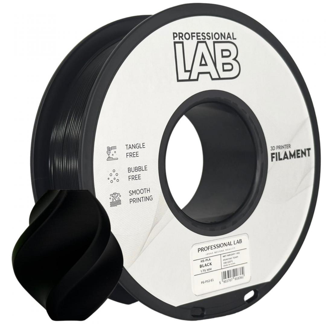 Filament 3D Proffesional Lab, Diamentru 1.75mm Professional lab (HS-PLA BLACK | PROF. LAB)