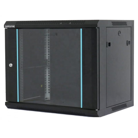 Rack Dateup 15U 600x600, montare pe perete, usa din sticla