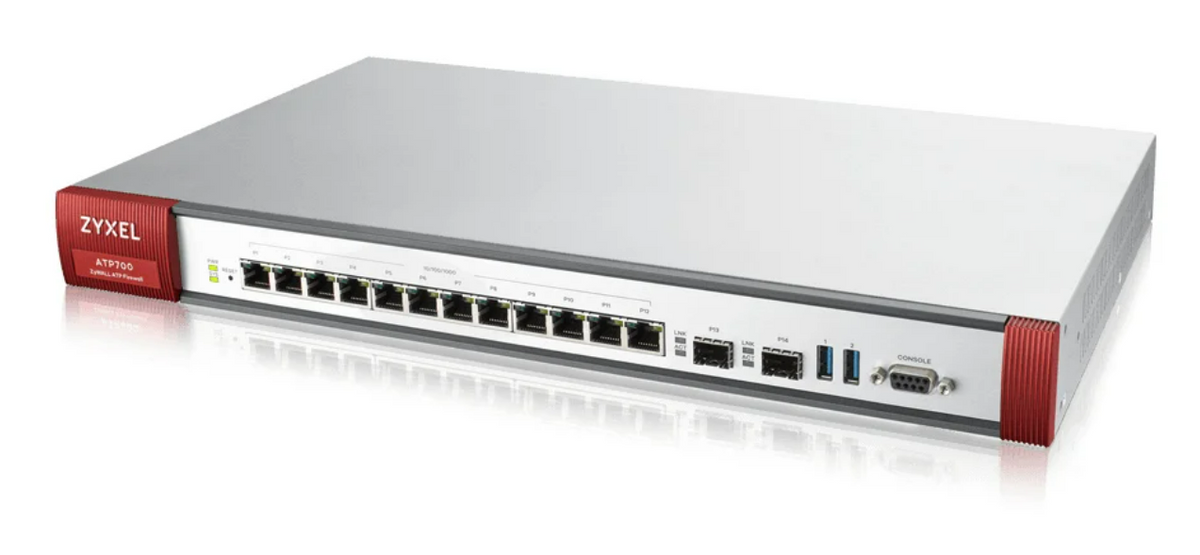 Zyxel ATP HARDWARE FIREWALL 12 Gigabit user-definable ports, 2*SFP