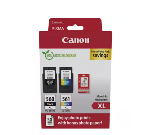 Canon pachet cartuse cearneala CANON PG-560XL/CL-561XL PHOTO VALUE PACK