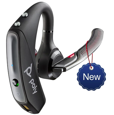 HP Poly Voyager 5200 Wireless Headset,Single-Ear W/Noise-Canceling Mic