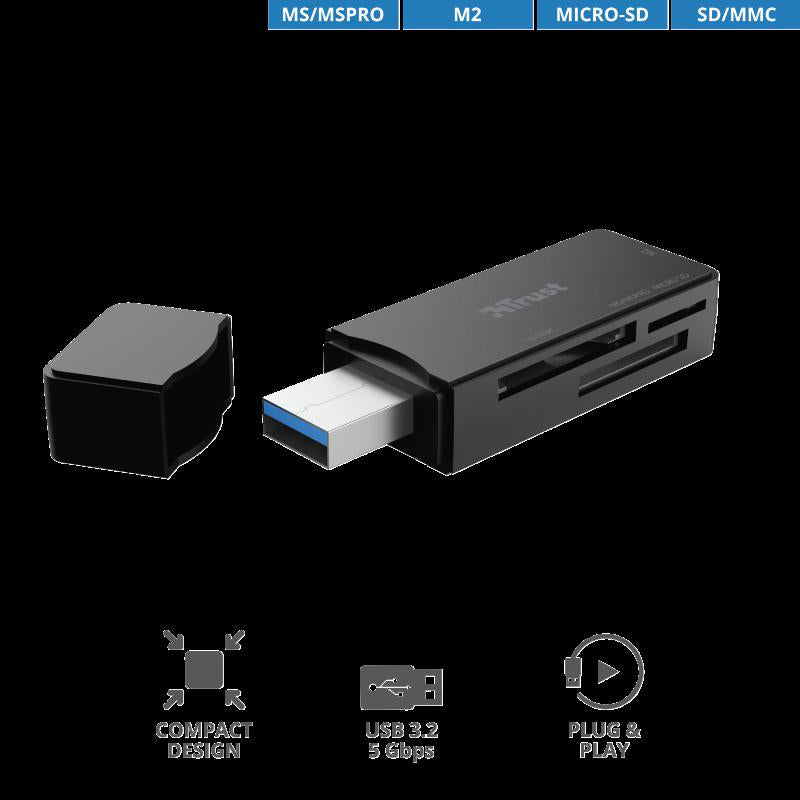 Card reader Trust Nanga USB 3.1 Card Reader Specifications General Installation type external USB