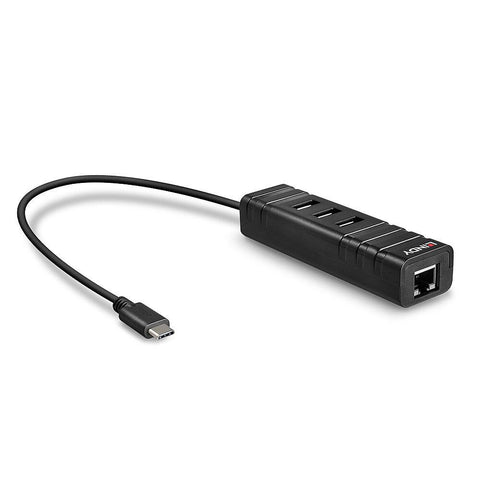 Lindy Hub USB 3.1 Type-C, 3x USB-A, 1x RJ45, 10/100/1000Mbps