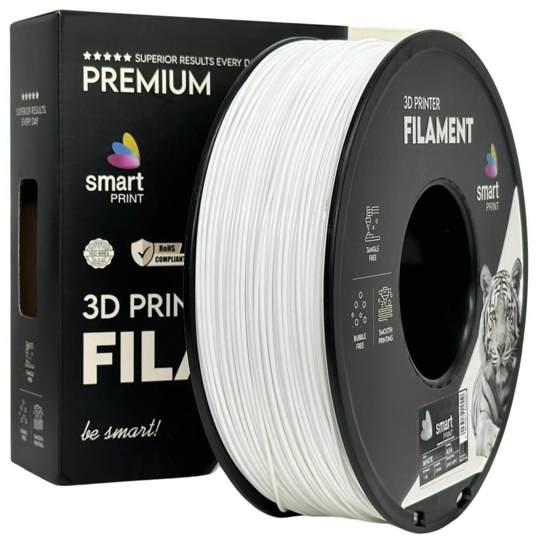 SMART PRINT FILLAMENT 1KG ASA WHITE, Rezistenta UV, Finisaj mat