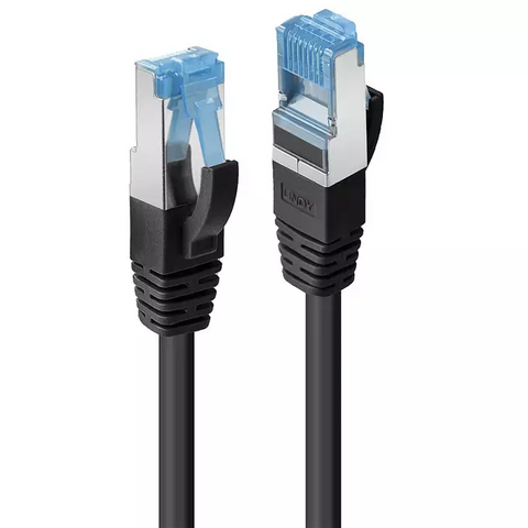 Cablu Lindy 1m Cat.6A S/FTP LSZH Network Cable, Black RJ45, M/M