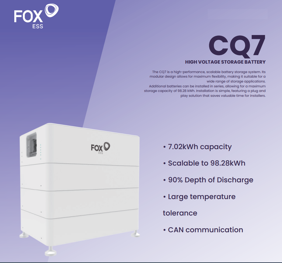 FoxESS High Voltage Battery Module CQ7-M-80, 7kWh