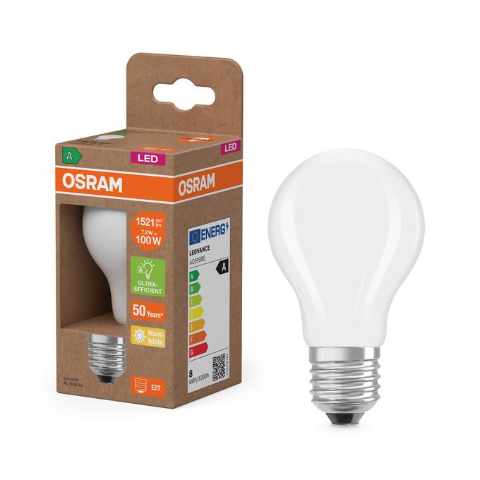 Bec LED Osram Classic A60, Ultra Efficient Light, E27, 7.2W (100W)