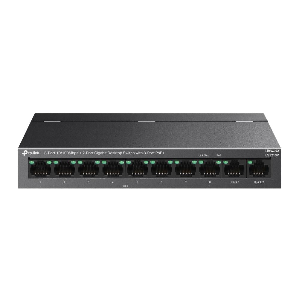 Switch TP Link 8-Port 10/100Mbps+2-Port Gigabit Desktop Switch with 8- Port PoE+