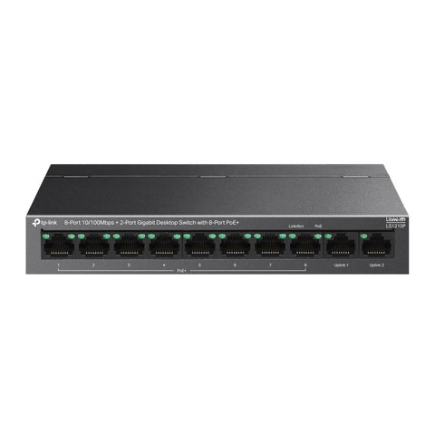 Switch TP Link 8-Port 10/100Mbps+2-Port Gigabit Desktop Switch with 8- Port PoE+