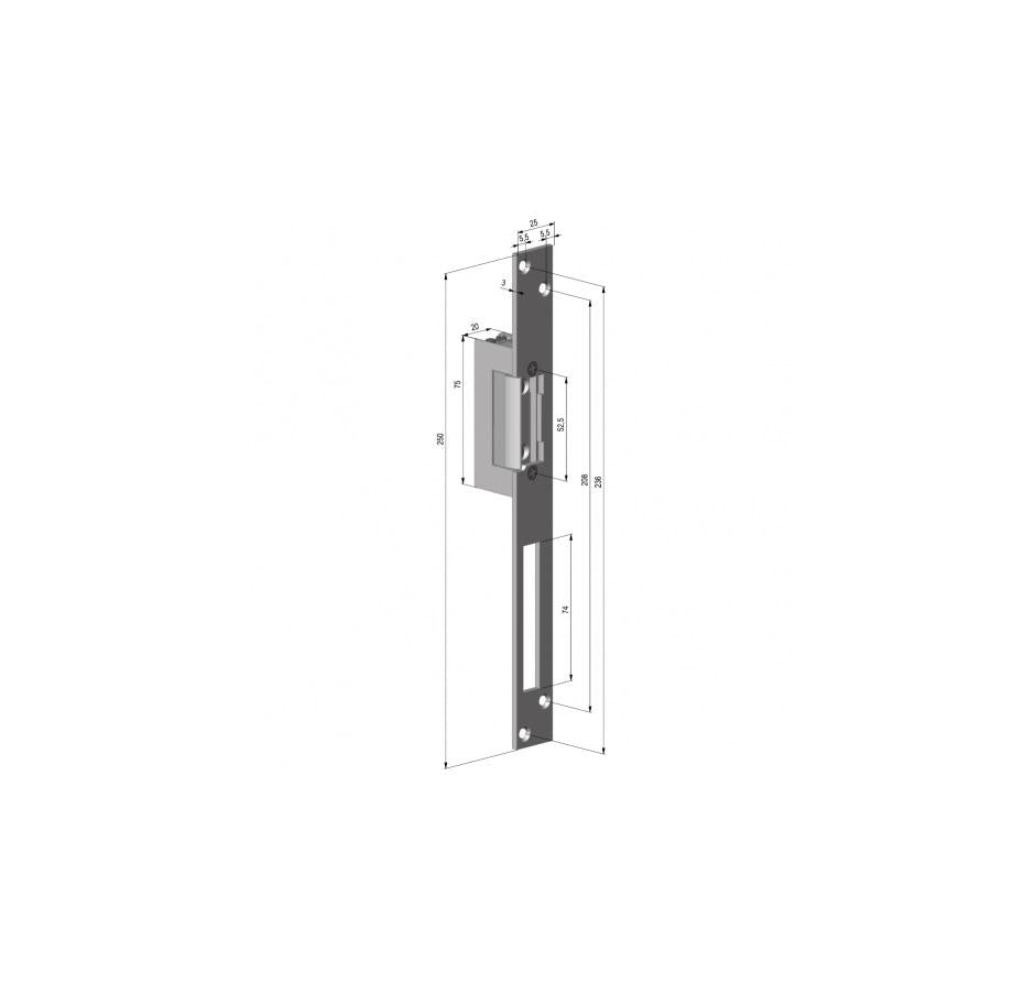 Electromagnet fail lock YALE YB17-12D-LR, 12Vcc, consum redus, 230mA Assa abloy