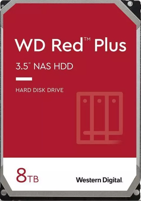HDD intern WD 8TB SATA-III 5640RPM 256MB Red Plus