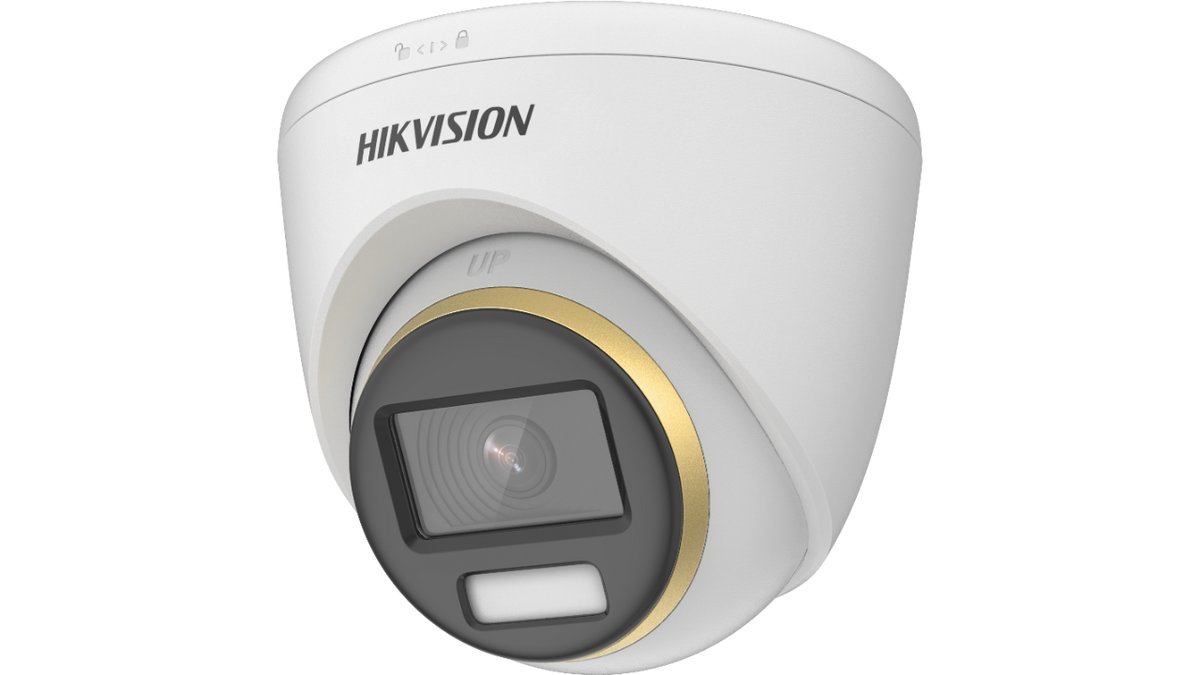 Cameră de supraveghere Turret ColorVu PoC 8MP Hikvision DS-2CE72UF3T- E(2.8MM), lentila fixa 2.8mm