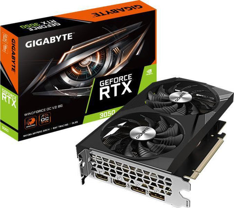 Placă video Gigabyte geforce rtx 3050 windforce oc 8g V2 GDDR6 128 bit PCIE 4.0, 2X DP 2X HDMI