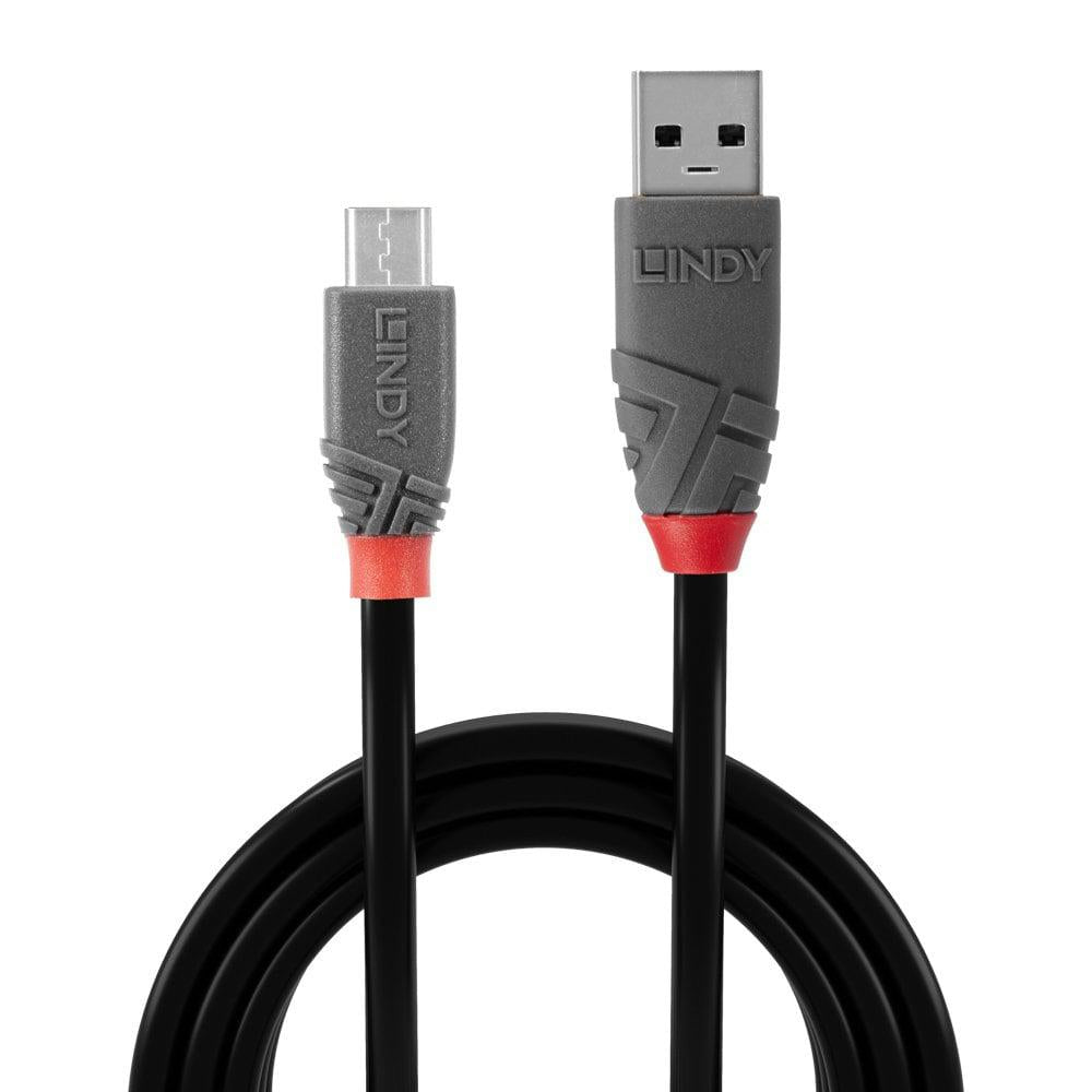 Cablu Lindy 5m USB 2.0 Type A to MicroUSB, Anthra Line