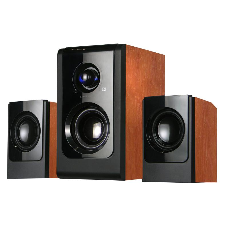 Boxe Serioux 2.1 SoundBoost HT2100C, 16W RMS, culoare lemn de cires