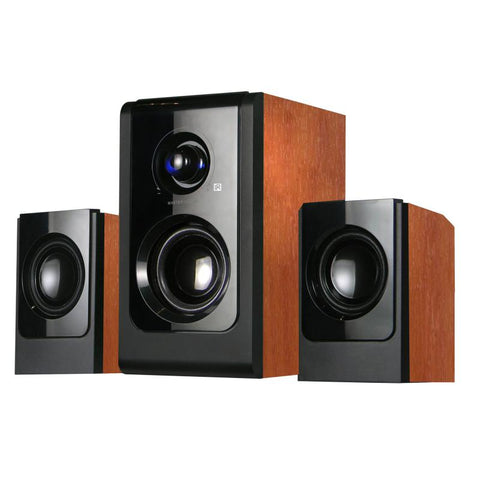 Boxe Serioux 2.1 SoundBoost HT2100C, 16W RMS, culoare lemn de cires