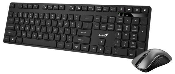 Kit wireless Genius tastatura wireless 104 taste (slim) + mouse wireless 1200dpi, 3 butoane, 11