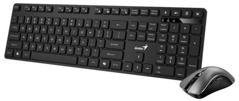 Kit wireless Genius tastatura wireless 104 taste (slim) + mouse wireless 1200dpi, 3 butoane, 11