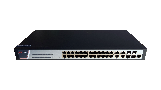 Switch 24 porturi POE Gigabit, Hikvision DS-3E2528P(B)(O-STD)
