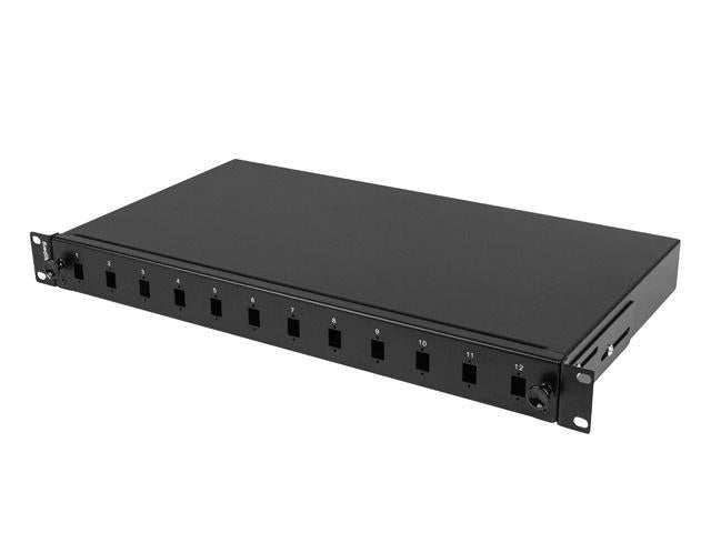 Patch Lanberg panel fibră rack 19" 1U 12x SC simplex / 12x LC duplex
