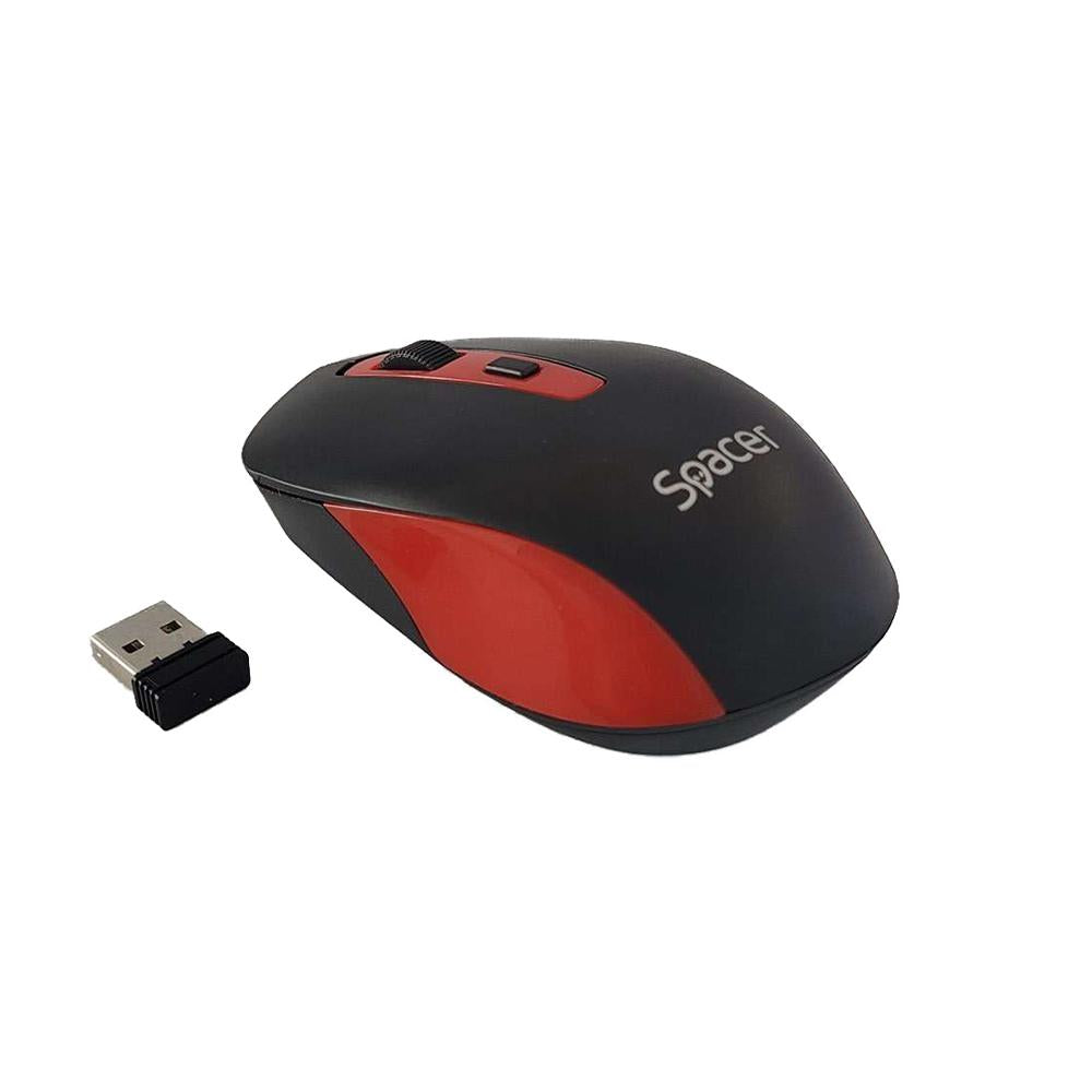 MOUSE Spacer, PC sau NB, wireless, 2.4GHz, optic, 1600 dpi (SPMO-WS01-BKRD)
