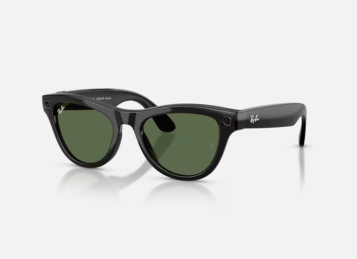 Ray-Ban Meta Skyler Gen 2 High Bridge Fit Shiny Black G-15 Green 52-20