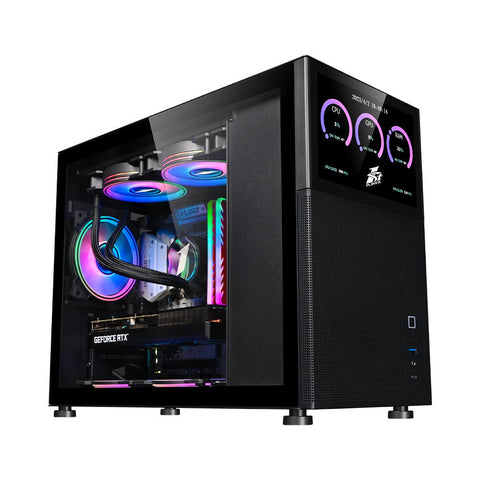 Carcasă 1STPLAYER MI6-EV Mid Tower NEGRU, Tempered Glass