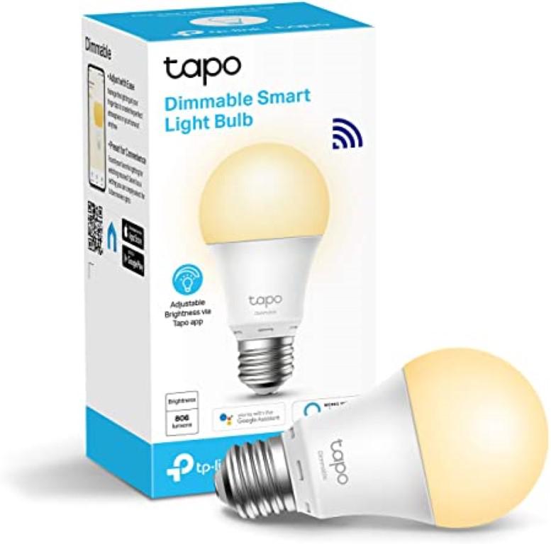 TP-Link Tapo L510E Smart bulb White, Yellow Wi-Fi, Dimmable, E27