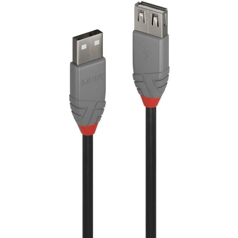 Cablu Lindy 5m USB 2.0 Type A Extension, Anthra Line