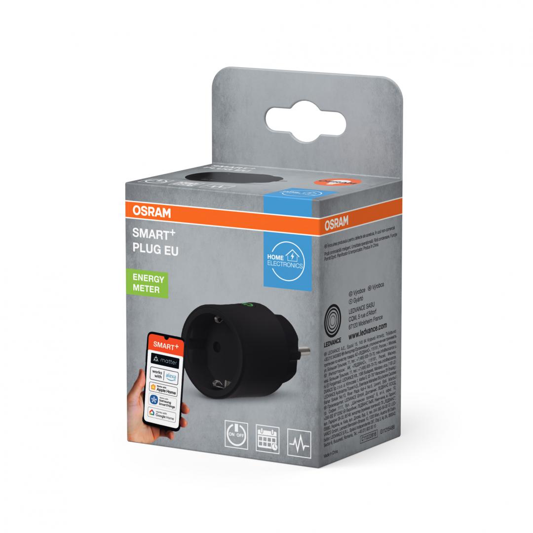 Priză inteligenta Osram SMART+ Matter over WiFi (2.4 GHz), 10A, 2300W