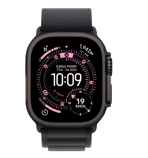 Apple Watch Ultra 3 GPS + Cellular 49mm Black Titanium Case with Black Alpine Loop - Small