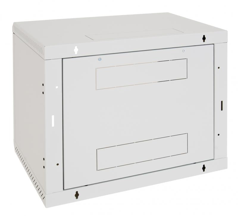 Rack de perete Triton sectiune simpla 6U 500mm adancime usa sticla panouri laterale fixe sectiuni (RBA-06-AS5-CAX-A6)