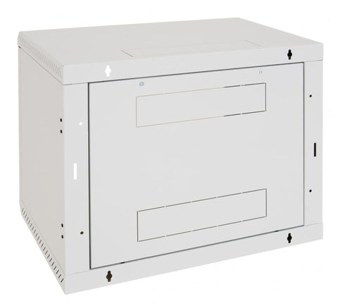 Rack de perete Triton sectiune simpla 6U 500mm adancime usa sticla panouri laterale fixe sectiuni (RBA-06-AS5-CAX-A6)