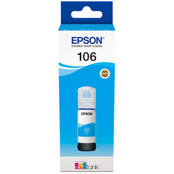Cartuș cerneala Epson 106 ECOTANK, cyan, capacitate 70ml, pentru L7160