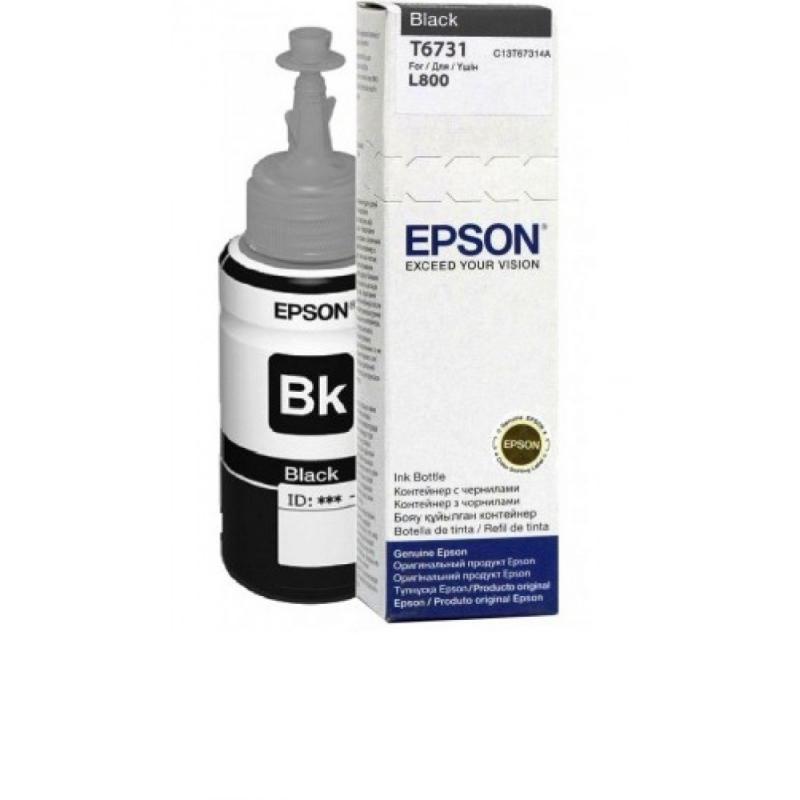 Cartuș cerneala Epson T6731, black, capacitate 70ml, pentru Epson L800