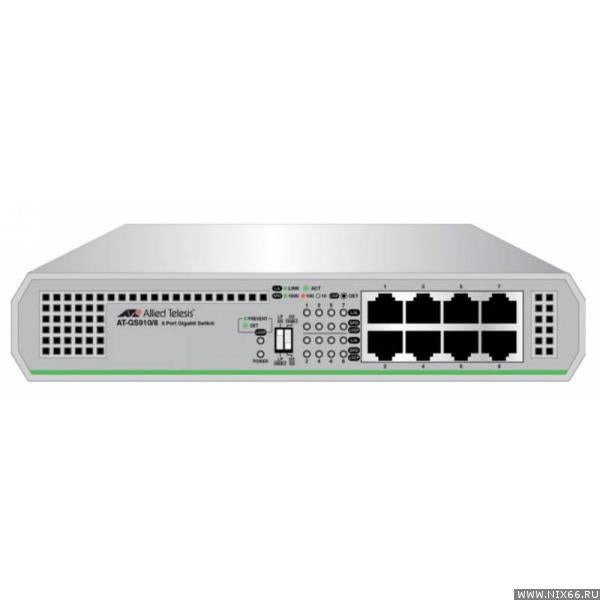 Switch ALLIED TELESIS 910 8 porturi Gigabit Layer 2 unmanaged