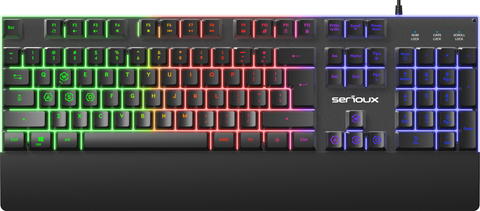 Tastatură gaming cu fir iluminata Serioux Nexor, interfata USB
