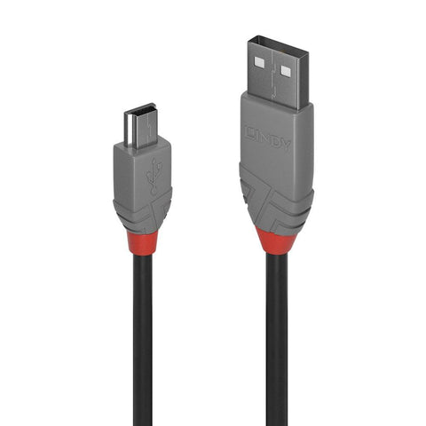 Cablu Lindy 5m USB 2.0 Type A to Mini-B, Anthra Line