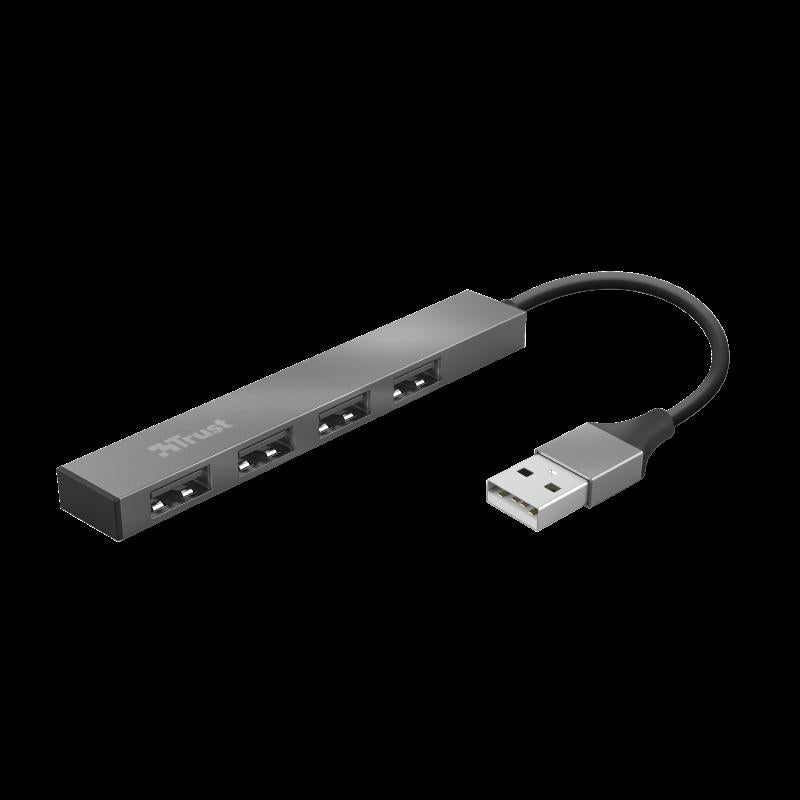 Adaptor Trust Halyx Aluminium 4-Port Mini USB Hub Specifications General Storable cable no Number