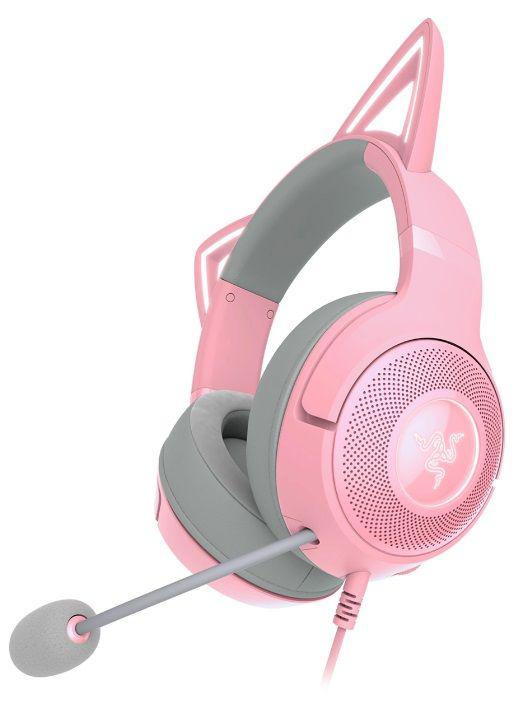 Căști Razer Kraken Kitty V2 Quartz Edition, interfata USB-A