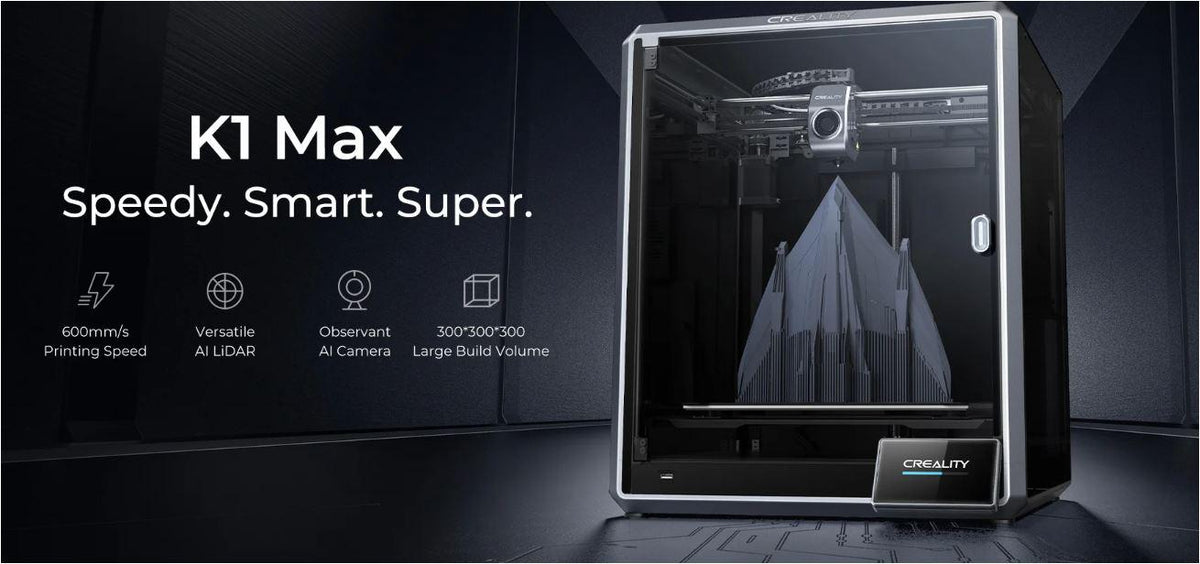 Imprimantă 3D Creality K1 MAX, Tehnologie FDM, viteza printare 600mm/s
