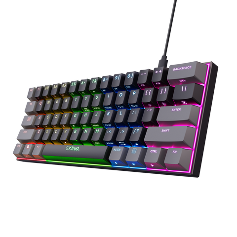 Tastatură mecanica cu fir Trust GXT 867 Acira, USB 2.0