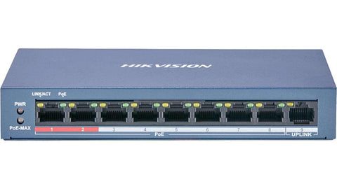 Switch POE 8 porturi Hikvision DS-3E0109P-E©