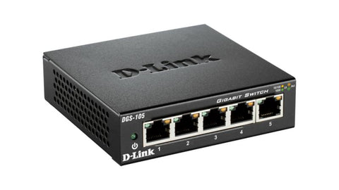 D-Link Switch DGS-105, 5 porturi Gigabit, Capacity 10Gbps, desktop