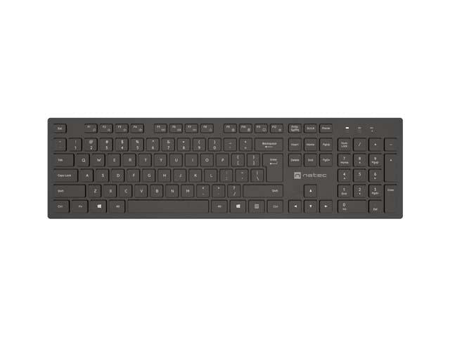 Tastatură wireless Natec Herring, tip membrana, 105 taste, negru