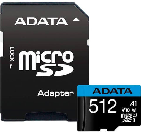 MicroSD ADATA 512GB citire 100 MB/s, scriere 25 MB/s