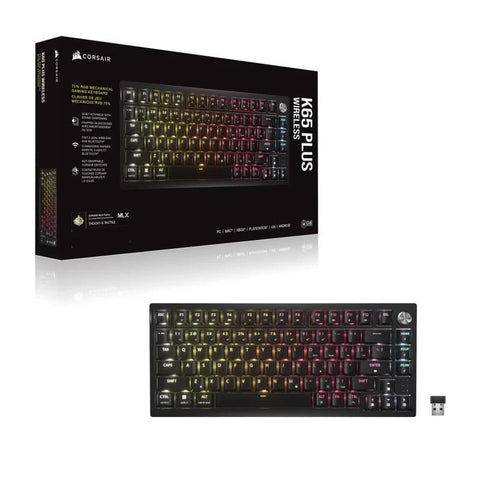 Tastatură Gaming Mecanica CORSAIR K65 PLUS WIRELESS TACTILE 75% RGB