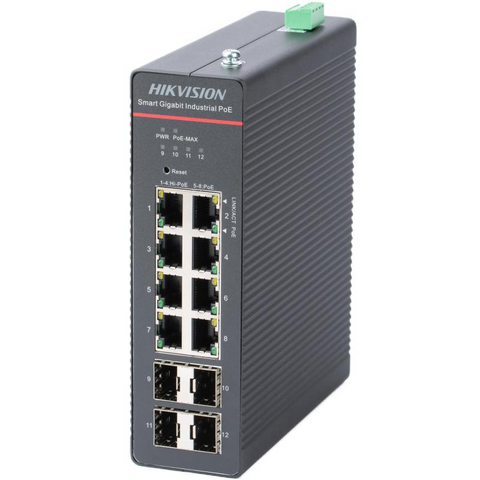 Switch Hikvision POE 8 porturi smart managed 8 x gigabit POE RJ45 ports