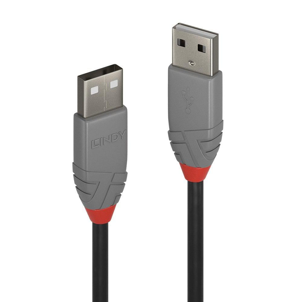 Cablu Lindy 0.5m USB 2.0 Type A, Anthra Line